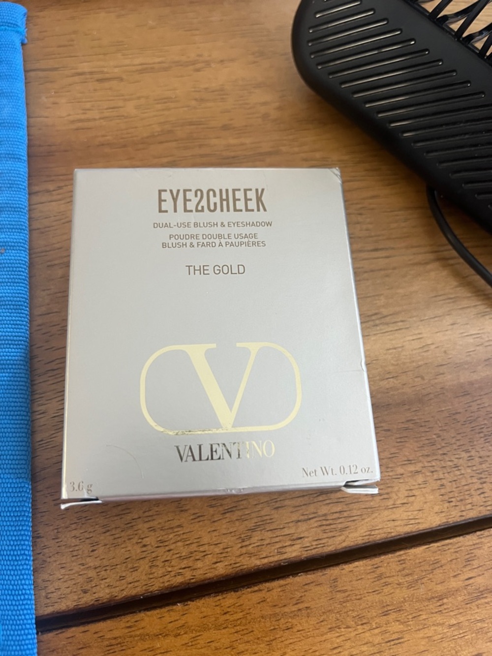 Valentino Eye2Cheek Dual-Use Blush & Eyeshadow — Gold and Cream Packaging